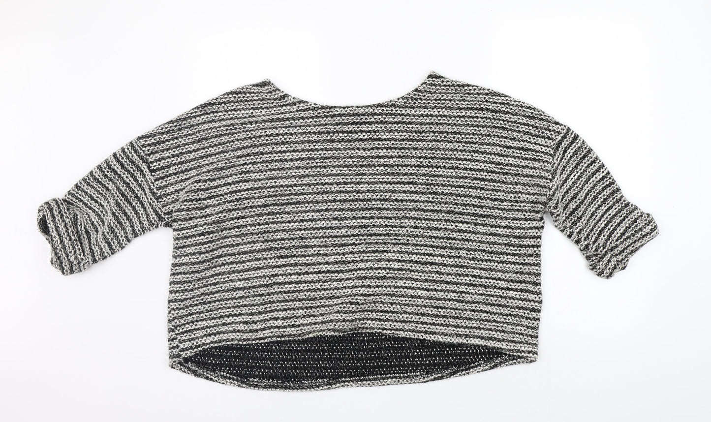 Atmosphere Womens Grey Geometric  Pullover Jumper Size M