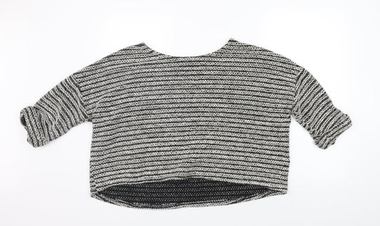 Atmosphere Womens Grey Geometric  Pullover Jumper Size M