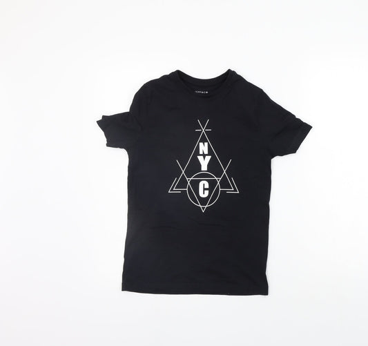 Jeff & Co  Girls Black   Basic T-Shirt Size 8-9 Years  - NYC