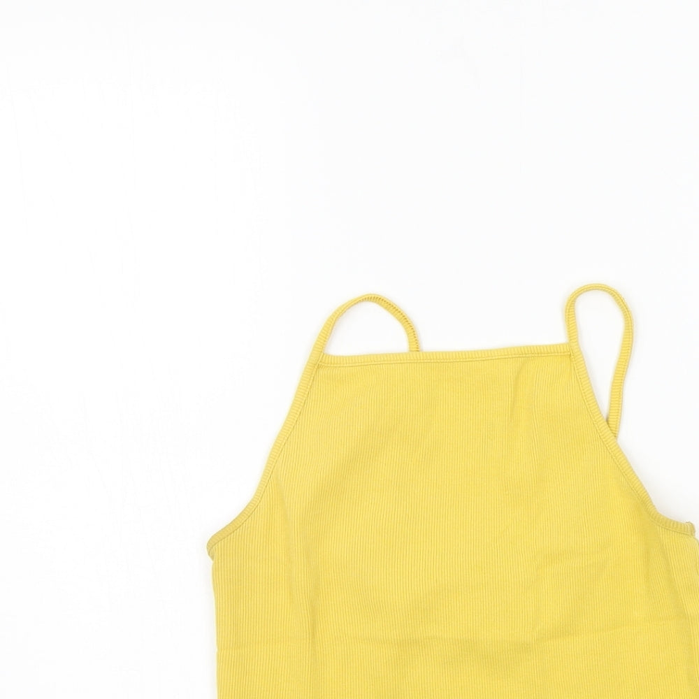 New Look Womens Yellow   Basic Tank Size 14