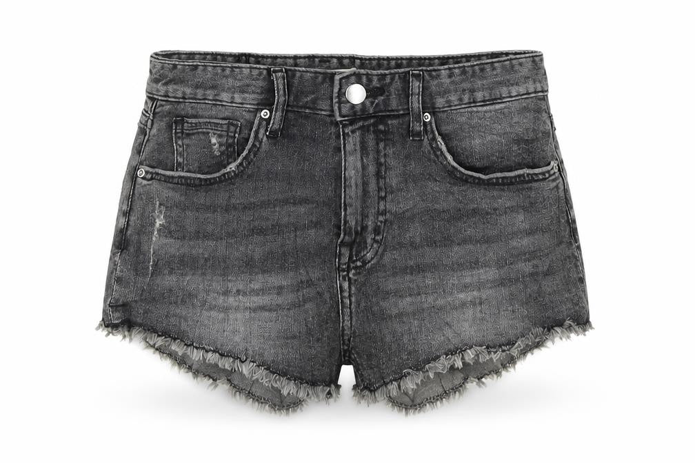H&M Womens Grey   Cut-Off Shorts Size 6