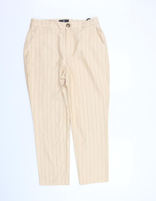 Missguided Womens Beige   Trousers  Size 12 L28 in