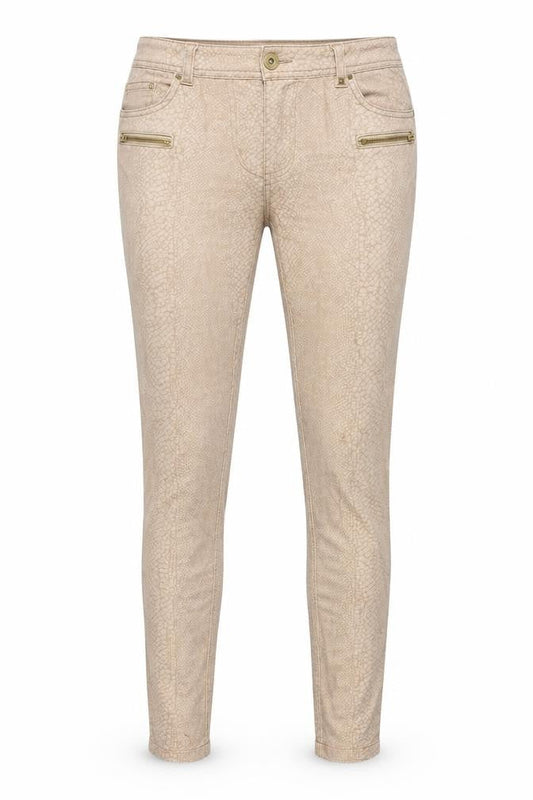 BHS Womens Brown Animal Print Denim Skinny Jeans Size 10 L27 in