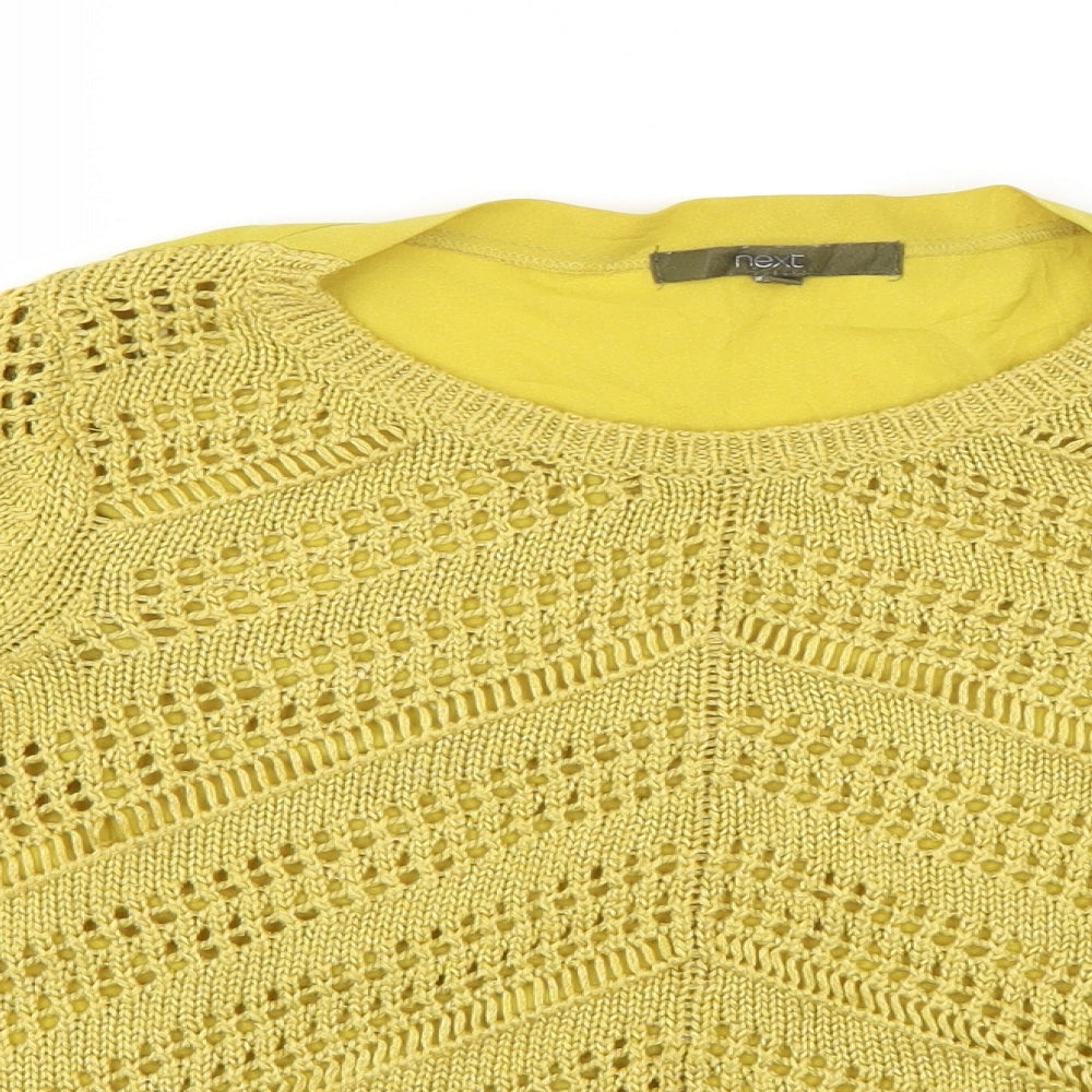NEXT Womens Yellow  Knit Pullover Jumper Size 6
