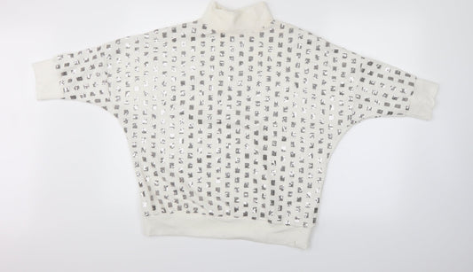 Carla Conte Womens White  Knit Pullover Jumper Size L
