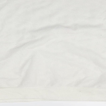 Carla Conte Womens White  Knit Pullover Jumper Size L
