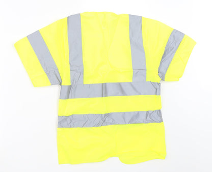Back view of Viz Life boys’ yellow jacket, size 4-5, years - high viz