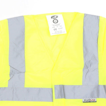 Close-up detail of Viz Life boys’ yellow jacket, size 4-5, years - high viz