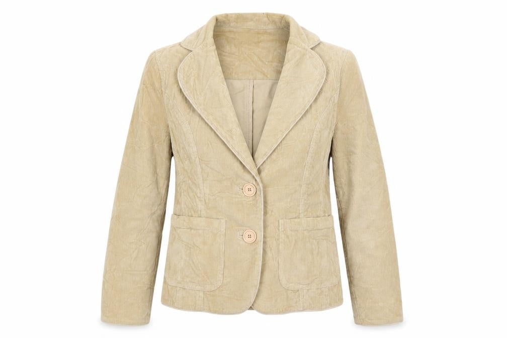 Etam Womens Beige  Corduroy Jacket  Size 10