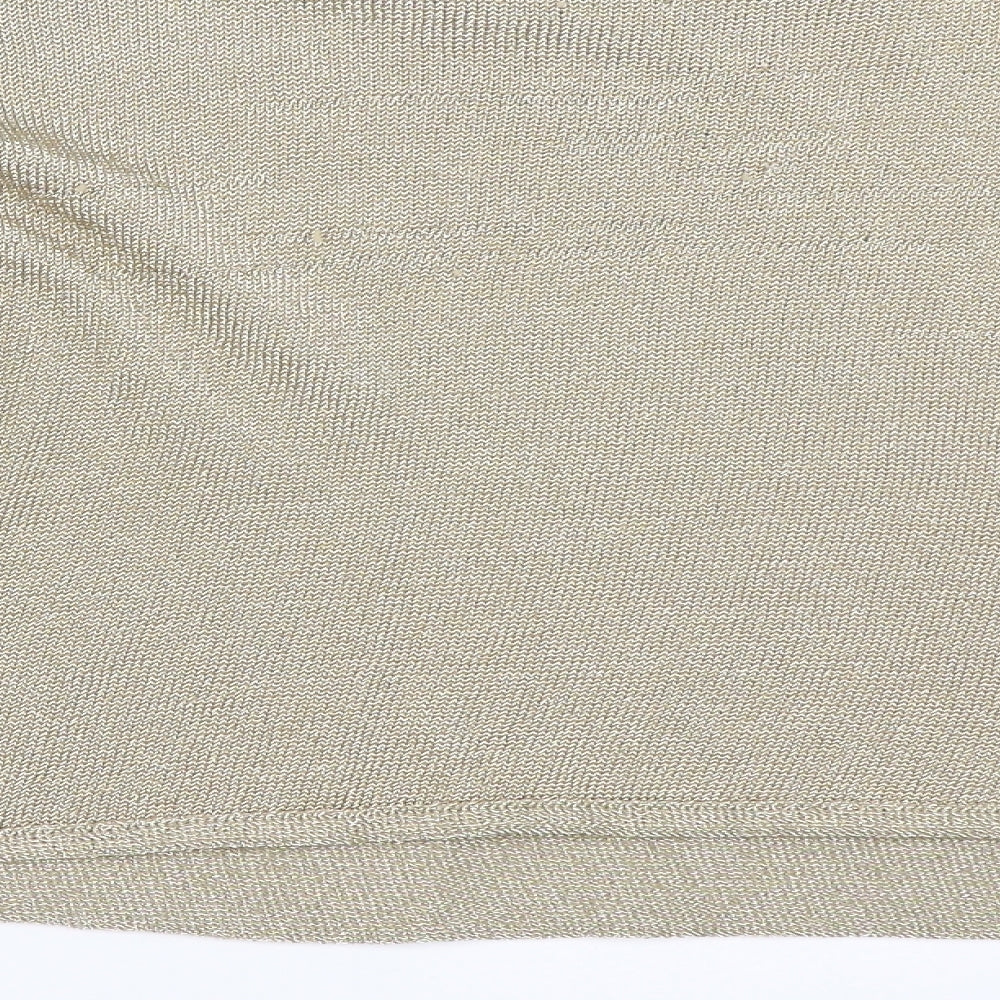 Topshop Womens Gold   Pullover Jumper Size 14