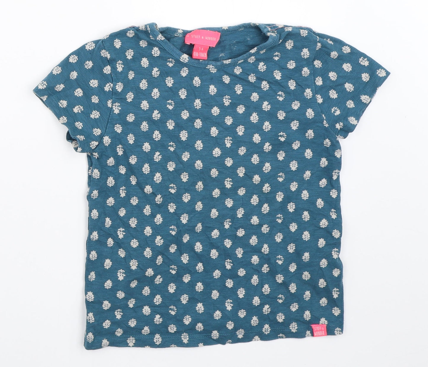 Stuff & Wonder Boys Blue   Basic T-Shirt Size 5-6 Years