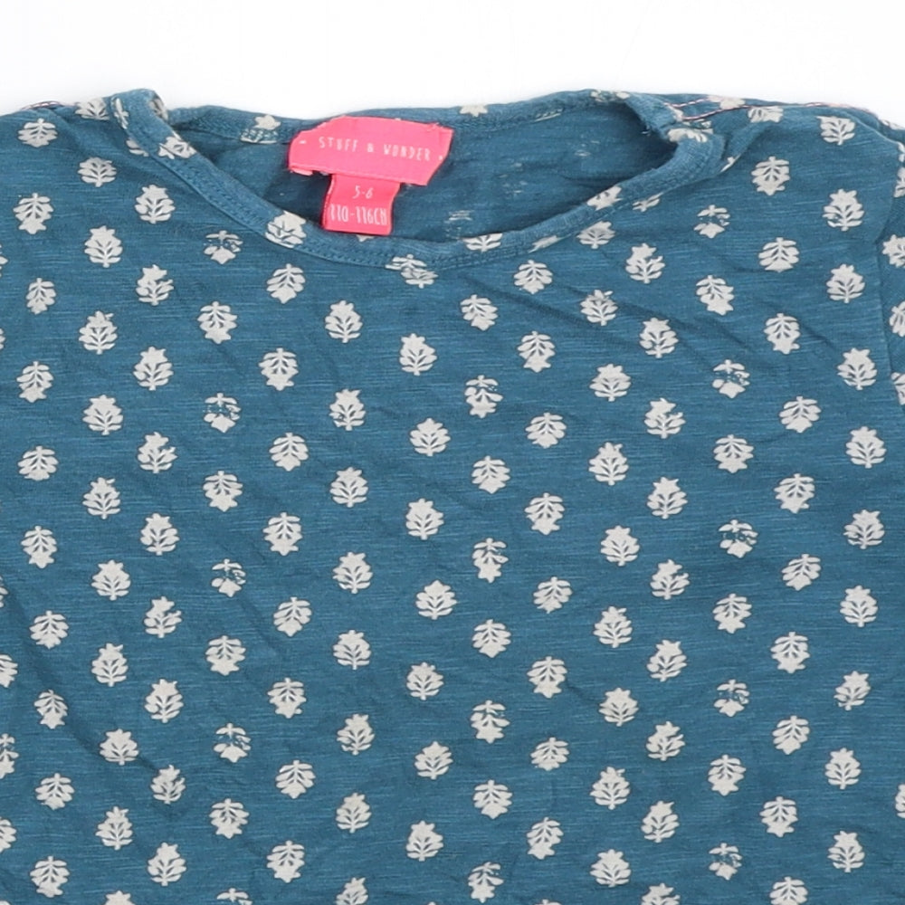 Stuff & Wonder Boys Blue   Basic T-Shirt Size 5-6 Years