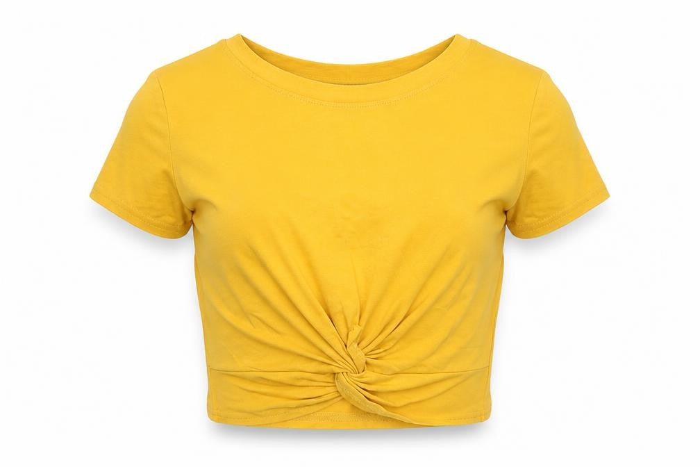 JHM Womens Yellow   Basic T-Shirt Size 6