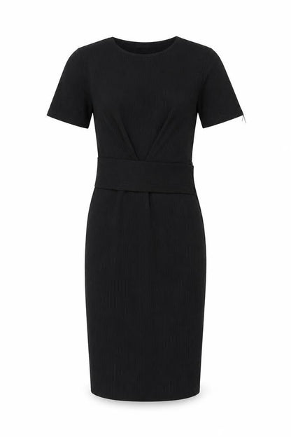Front view of Missguided women’s black fit & flare, size UK 8