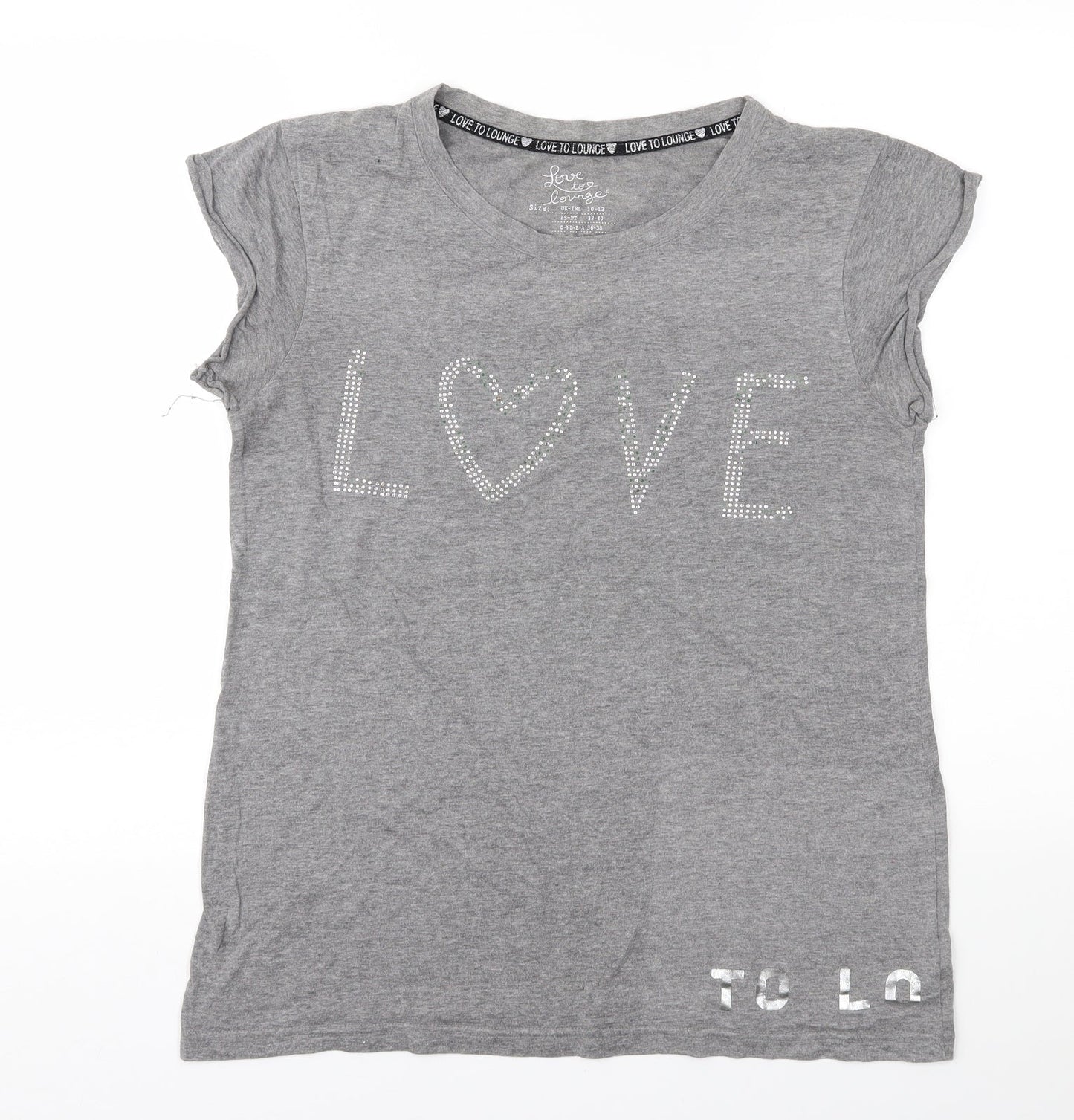 Love to Lounge Womens Grey   Top Pyjama Top Size 12