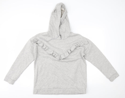 Papaya Womens Grey   Pullover Hoodie Size M