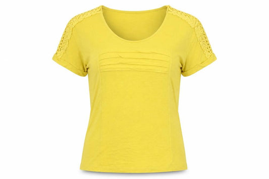 Per Una Womens Yellow   Basic T-Shirt Size 10