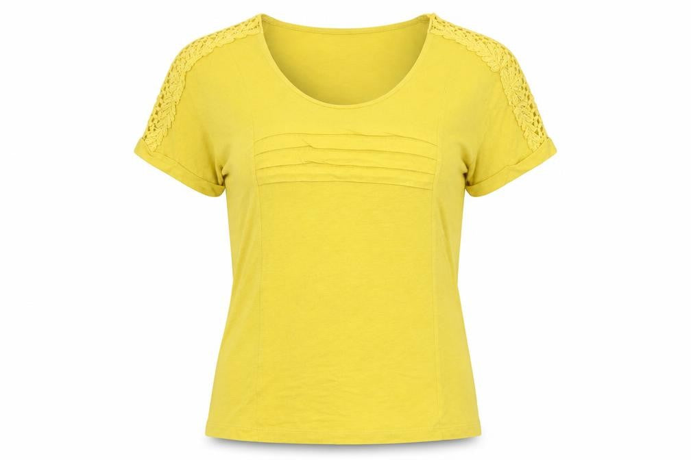 Per Una Womens Yellow   Basic T-Shirt Size 10