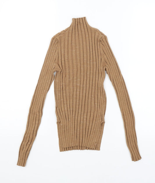 Topshop Womens Brown   Basic T-Shirt Size 8