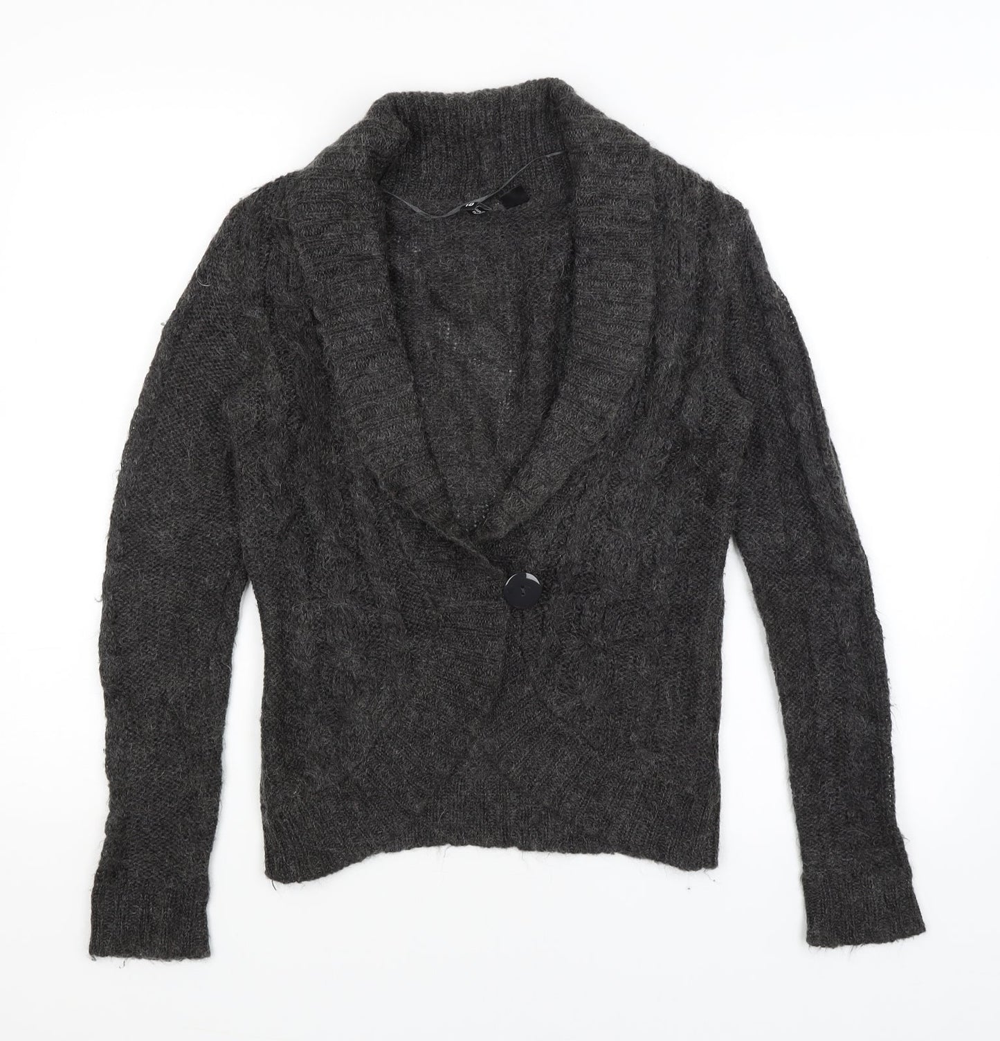 Divided Womens Grey   Cardigan Jumper Size 10