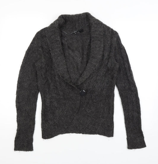 Divided Womens Grey   Cardigan Jumper Size 10