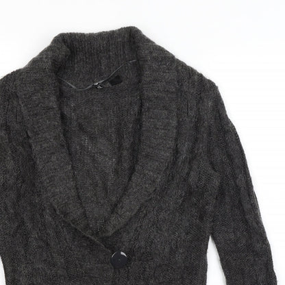 Divided Womens Grey   Cardigan Jumper Size 10