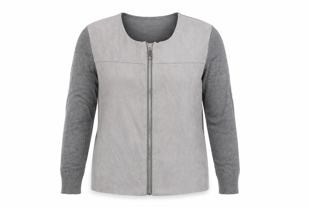 Yenella Womens Grey   Full Zip Jumper Size M