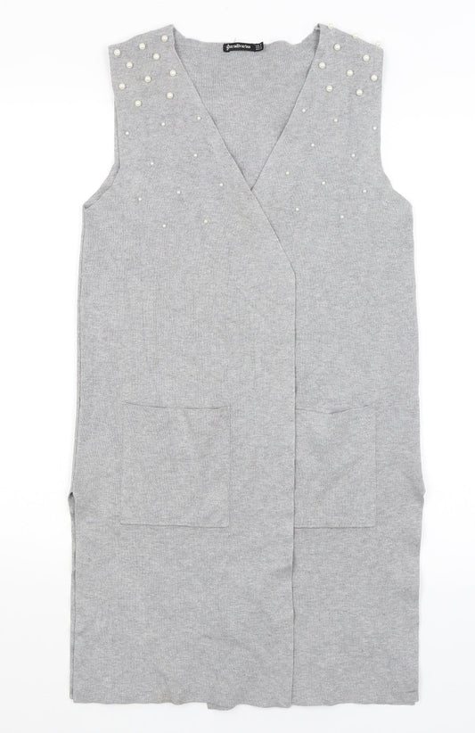 Astradivarius Womens Grey   Wrap Jumper Size M