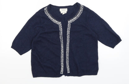Next Womens Blue   Wrap Jumper Size 12