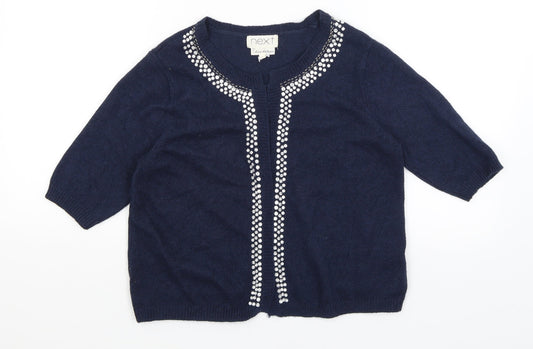 NEXT Womens Blue   Wrap Jumper Size 12
