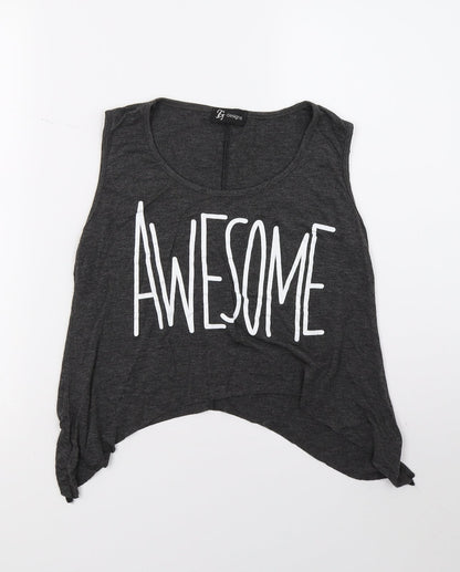 JG designs Womens Grey   Basic Tank Size M