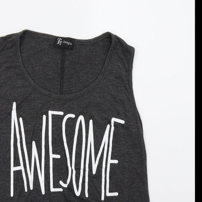 JG designs Womens Grey   Basic Tank Size M