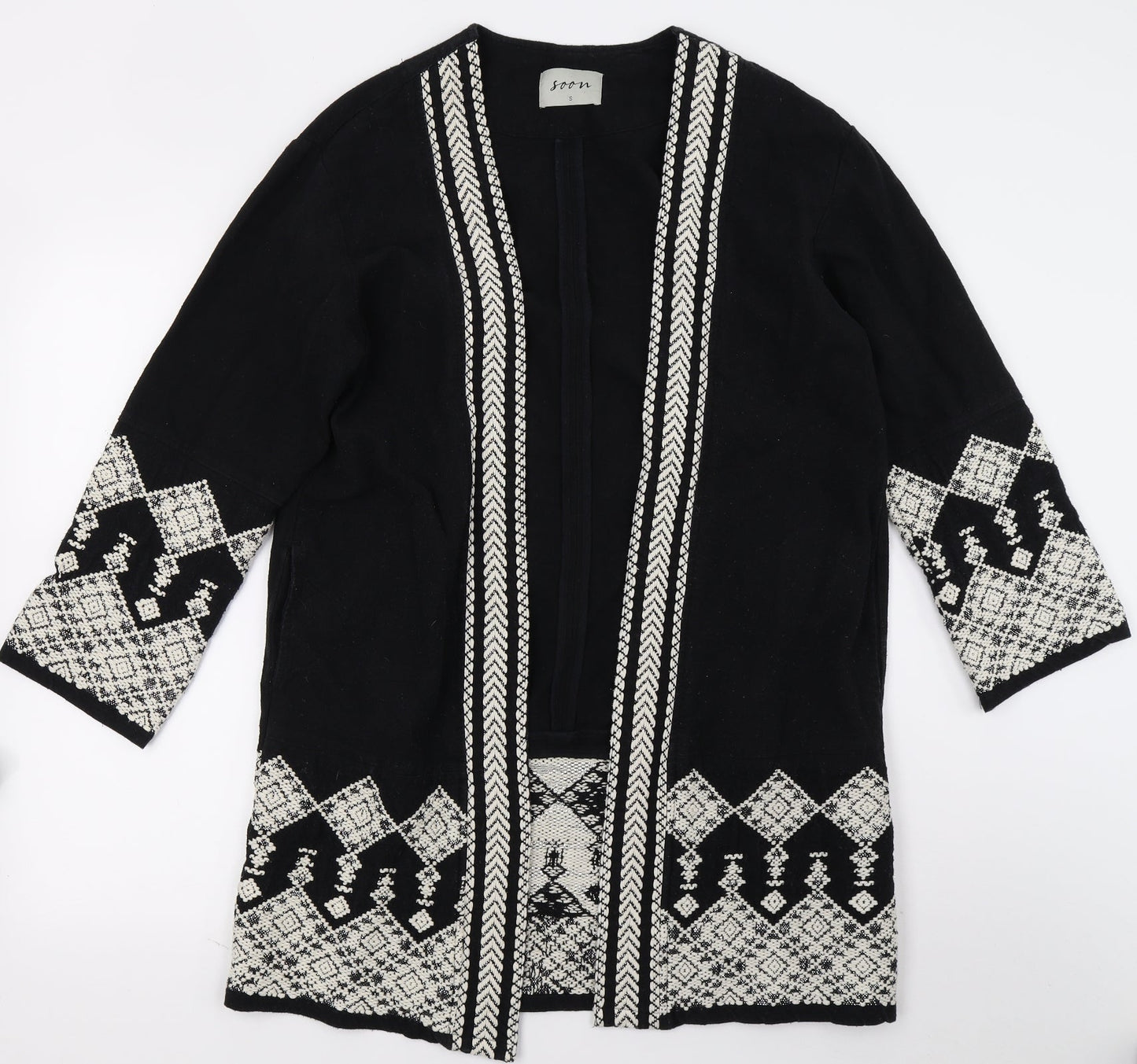Soon Womens Black   Jacket Coatigan Size S
