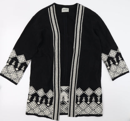 Additional front view of Soon women’s black jacket coatigan, size S