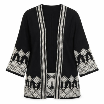 Front view of Soon women’s black jacket coatigan, size S