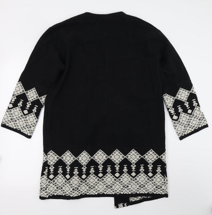 Back view of Soon women’s black jacket coatigan, size S