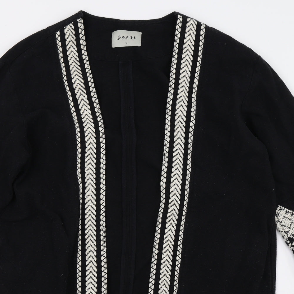 Soon Womens Black   Jacket Coatigan Size S