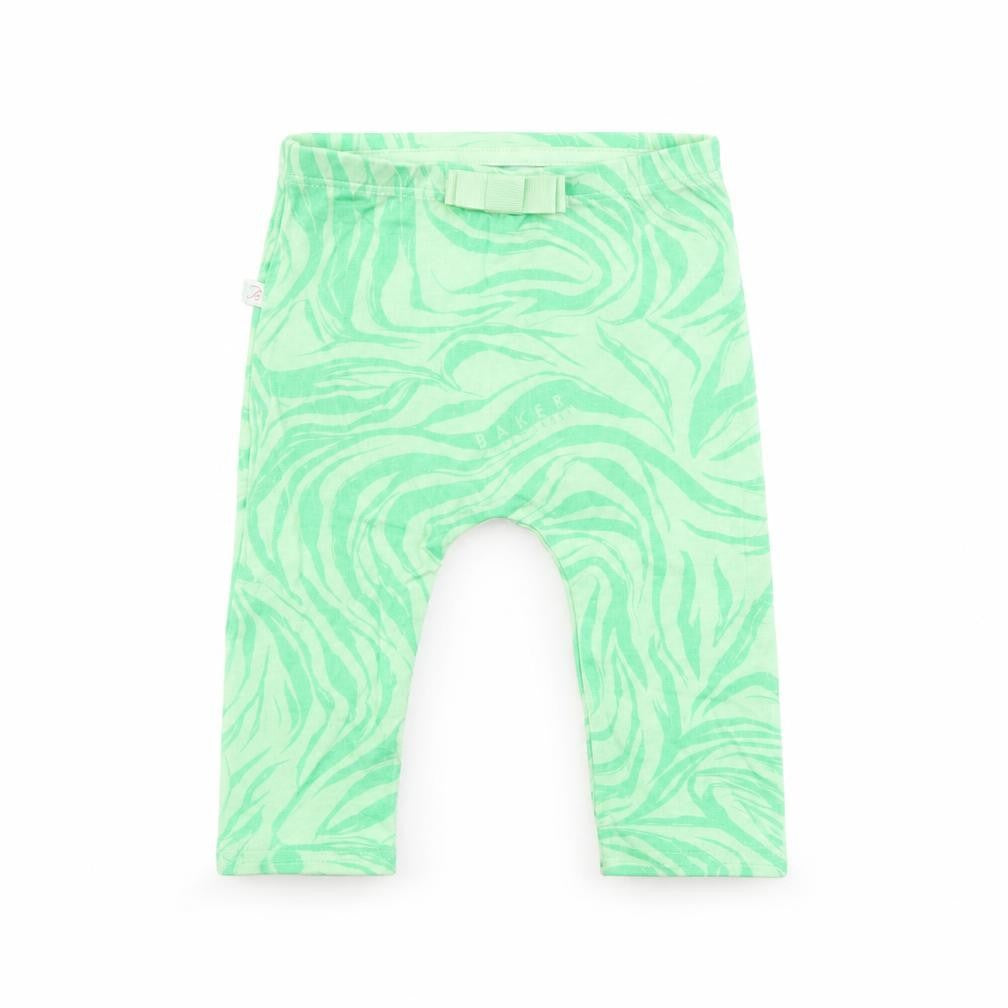 Baker Girls Green Animal Print  Capri Leggings Size 6-9 Months