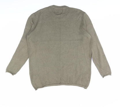 Siksih Mens Green   Pullover Jumper Size L