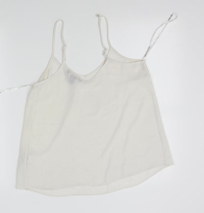 Back view of Atmosphere women’s white camisole tank, size UK 8