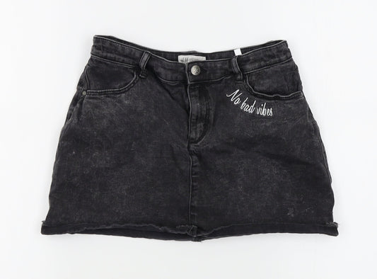 H&M Girls Grey   A-Line Skirt Size 14-15 Years
