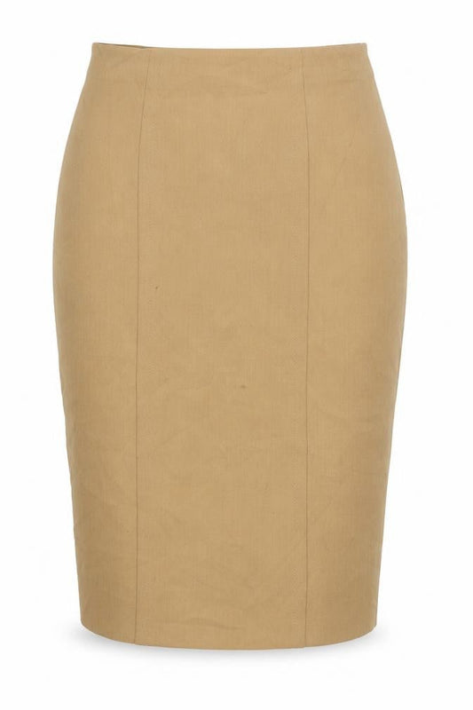 Preworn Womens Beige   Straight & Pencil Skirt Size 30