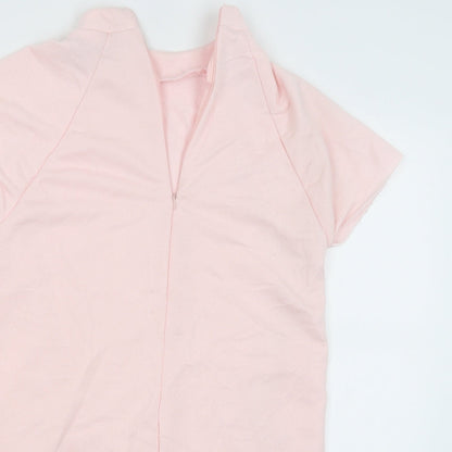Close-up detail of ASOS women’s pink jumper, size UK 8