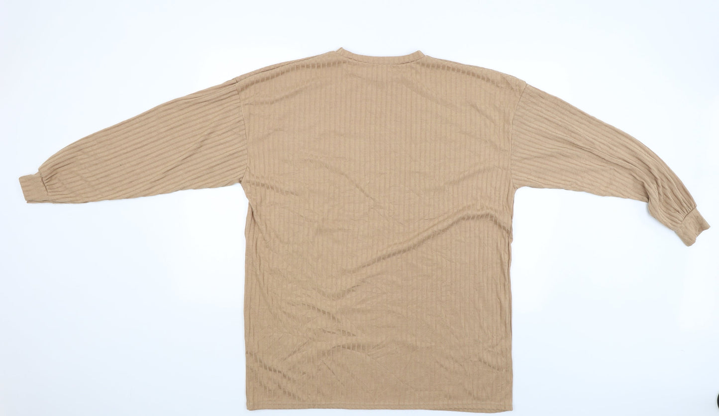 Boohoo Womens Beige   Pullover Jumper Size 12