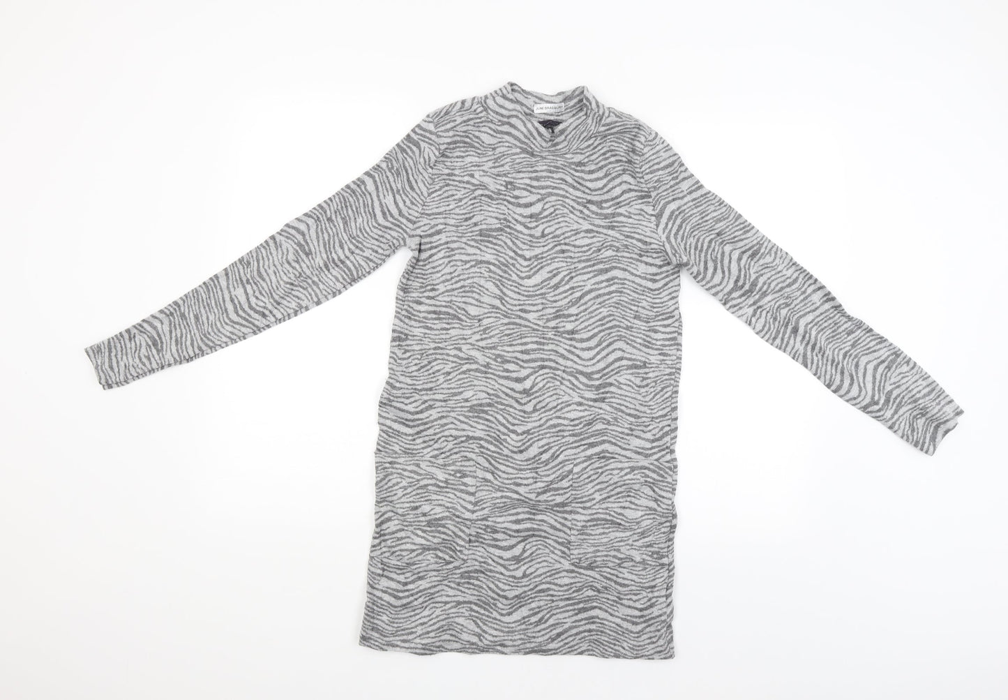 M&S Womens Grey Animal Print  Pullover Jumper Size S