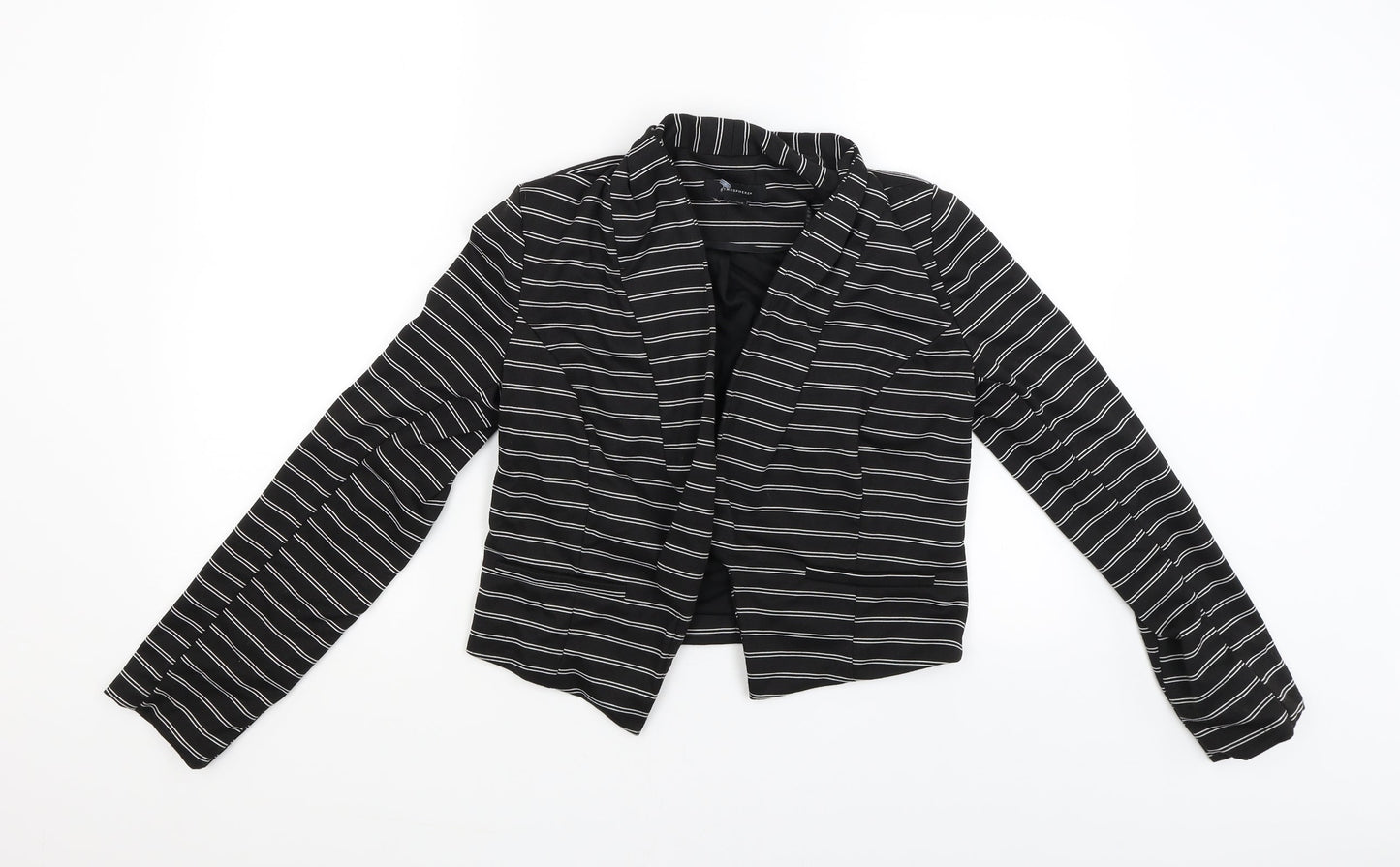 Atmosphere Womens Black Striped  Jacket  Size 10