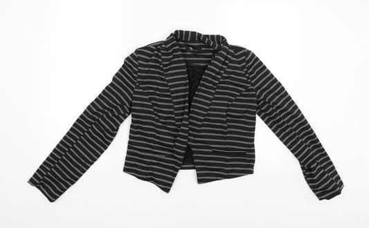 Atmosphere Womens Black Striped  Jacket  Size 10