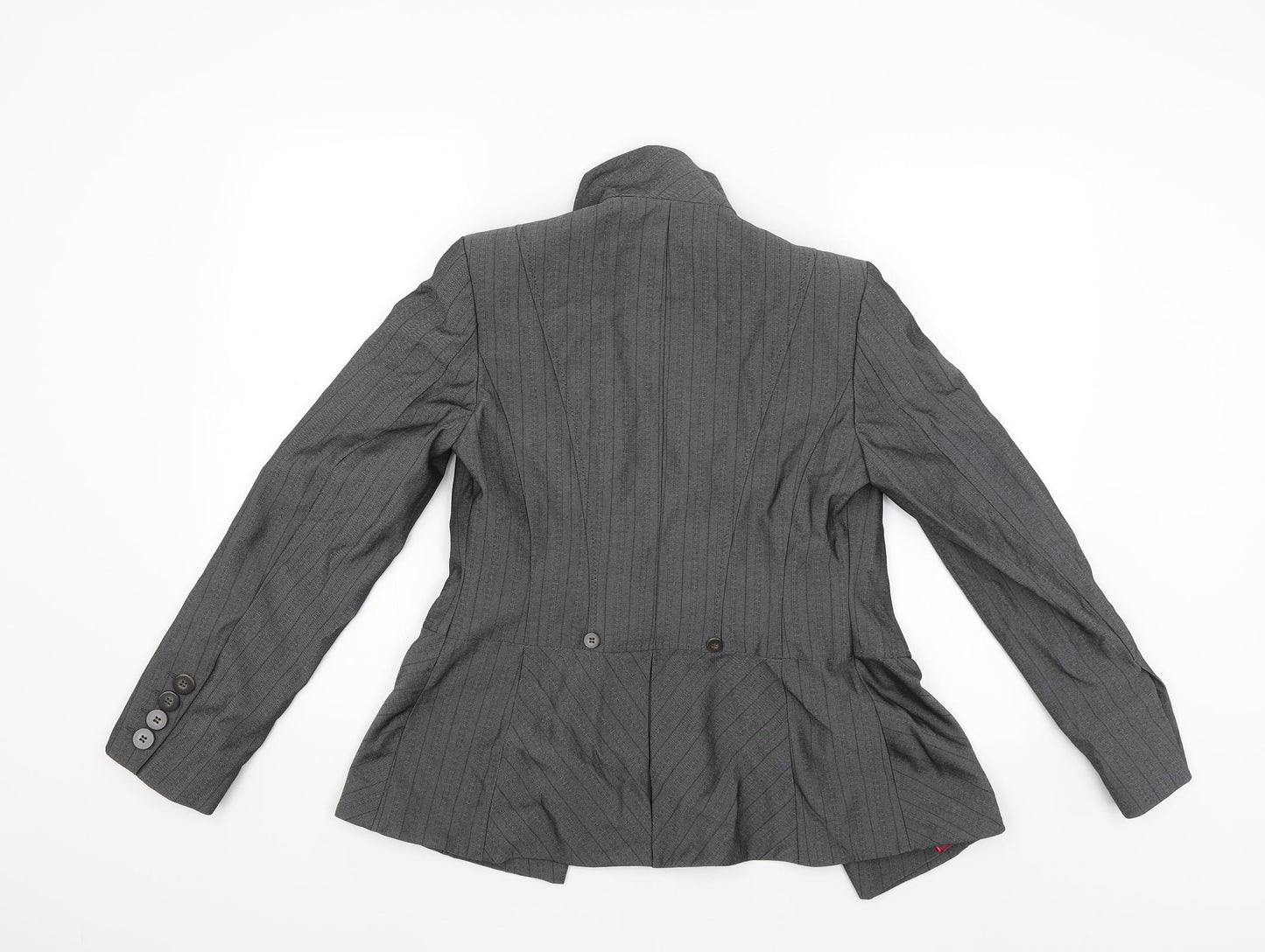NEXT Womens Grey Striped  Jacket Blazer Size 8