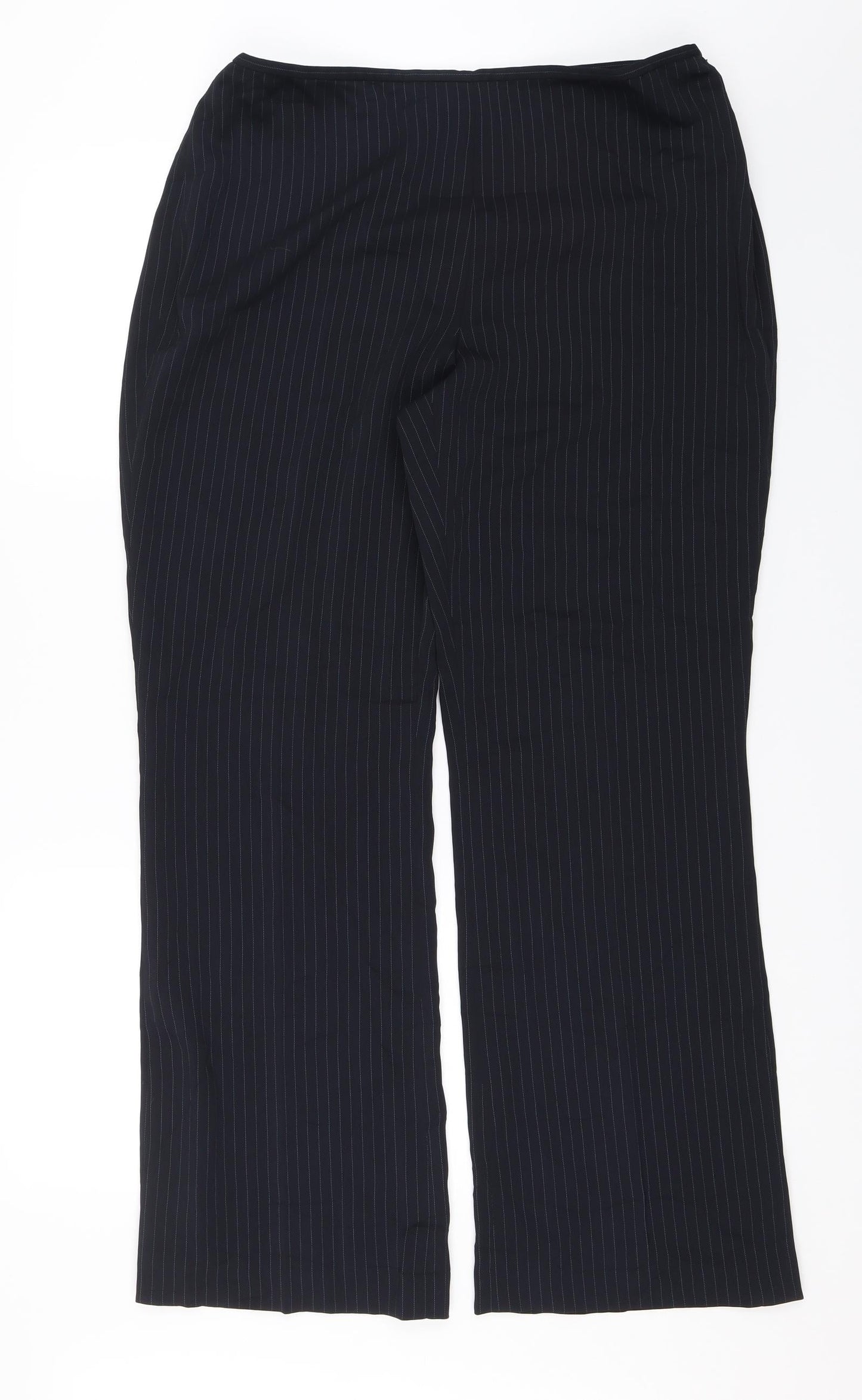 NEXT Womens Blue Striped  Dress Pants Trousers Size 16 L29 in