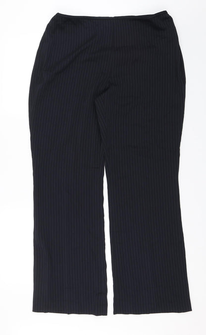 Next Womens Blue Striped  Dress Pants Trousers Size 16 L29 in